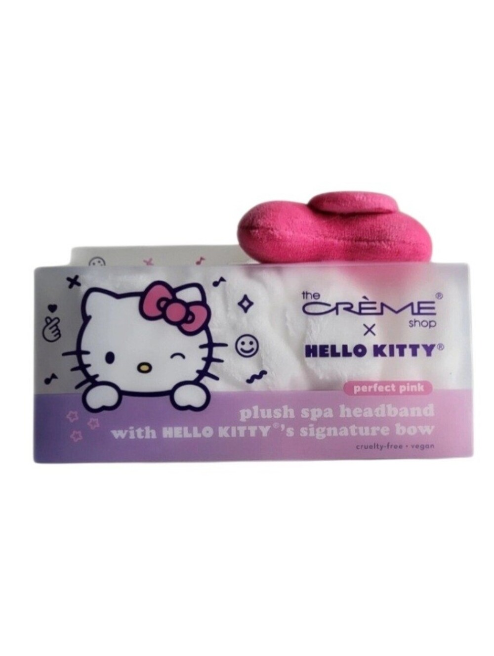 NEW The Creme Shop Hello Kitty Perfect Pink Plush Spa Headband